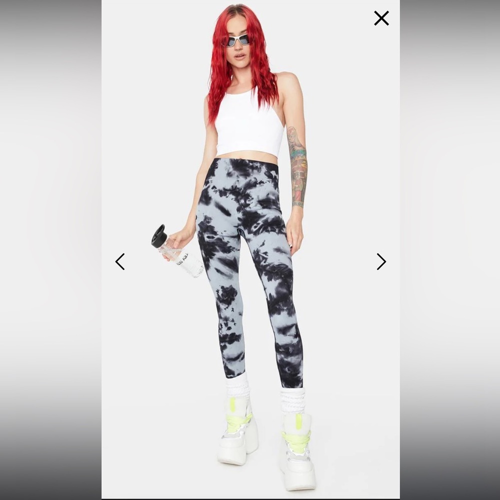 Ribbed tie dye leggings